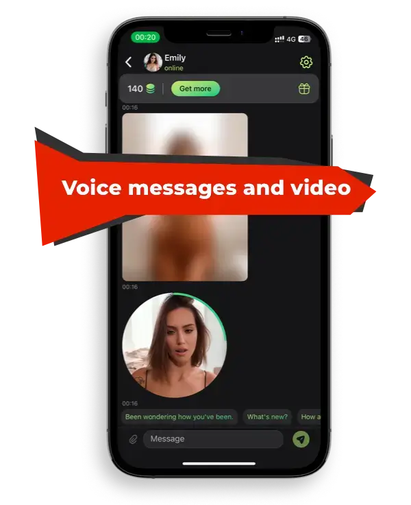 Voice messages and video at Intimate AI