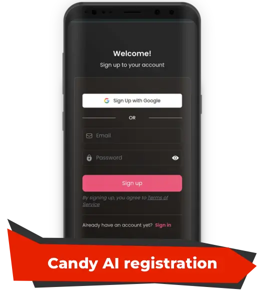 Registration at Candy AI