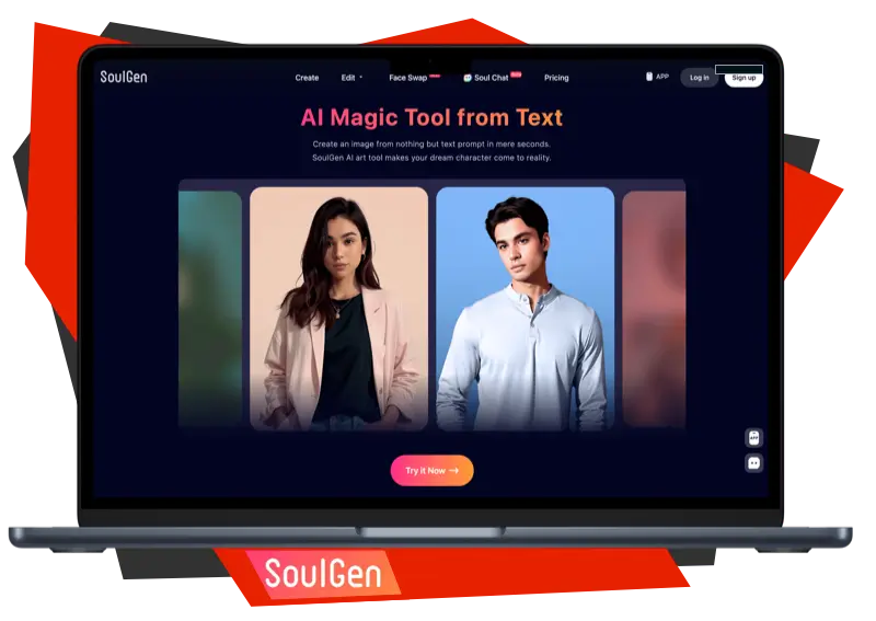 Soulgen on laptop web version